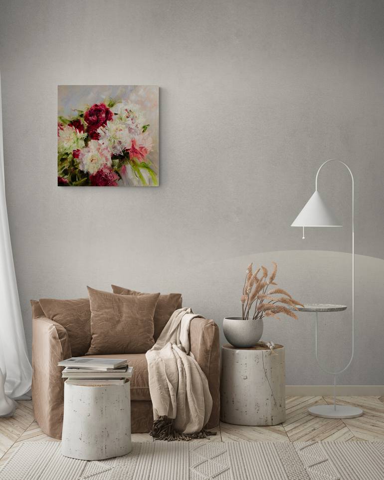 Original Impressionism Floral Painting by I Savenko