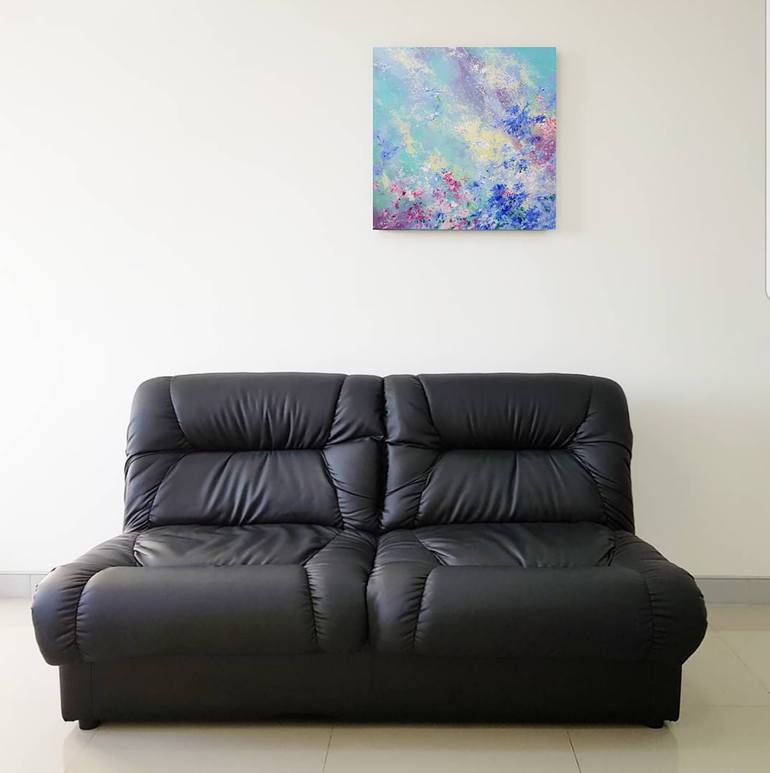 Original Abstract Floral Painting by I Savenko
