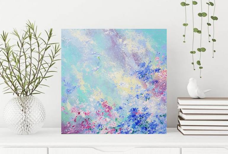 Original Abstract Floral Painting by I Savenko