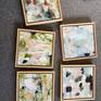 Frame shown.  Natural maple with painting floating.