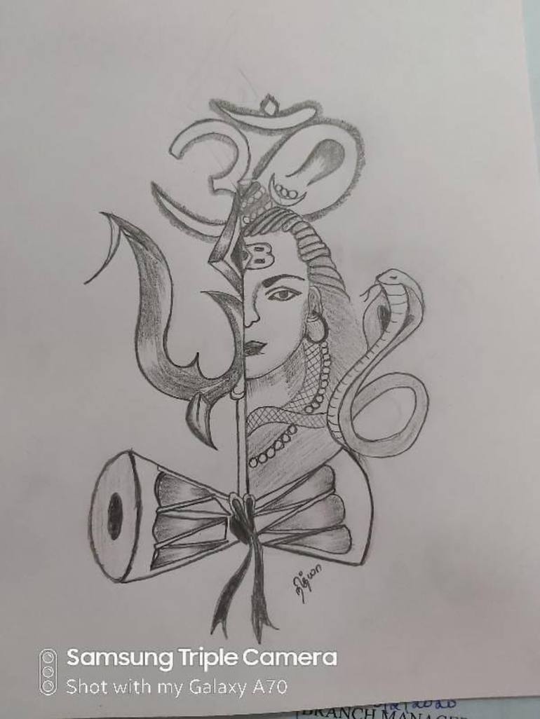 Lord Shiva Drawing by Nithya Jayaprakash | Saatchi Art-saigonsouth.com.vn