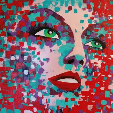 Original Abstract Portrait Paintings by Clare Denny