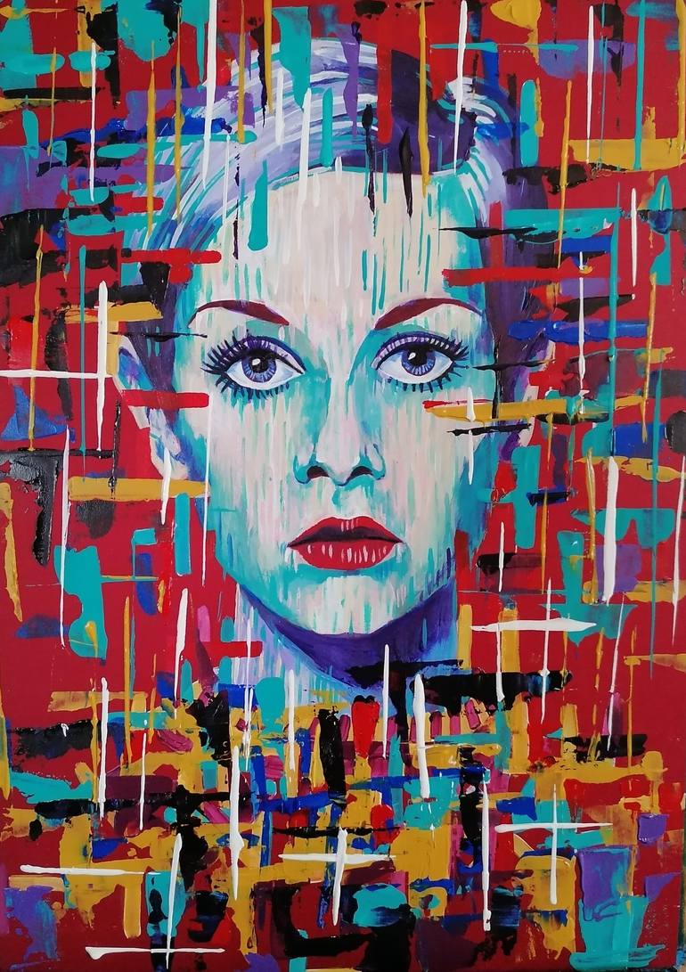 Twiggy Painting By Clare Denny 