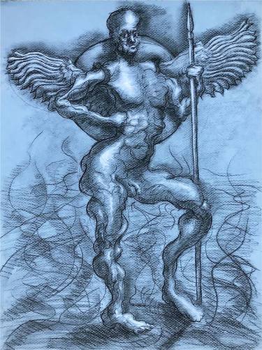 Original Surrealism Classical mythology Drawings by Sam Reichman