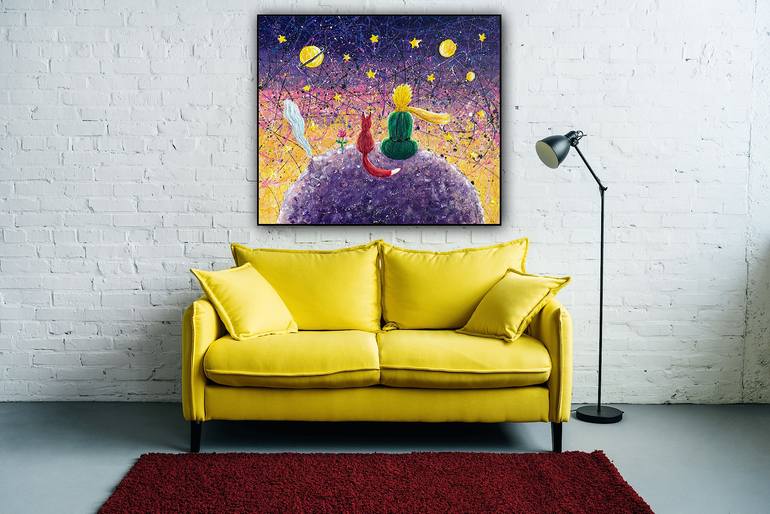 Original Abstract Expressionism Fantasy Painting by Maria Gubicekova