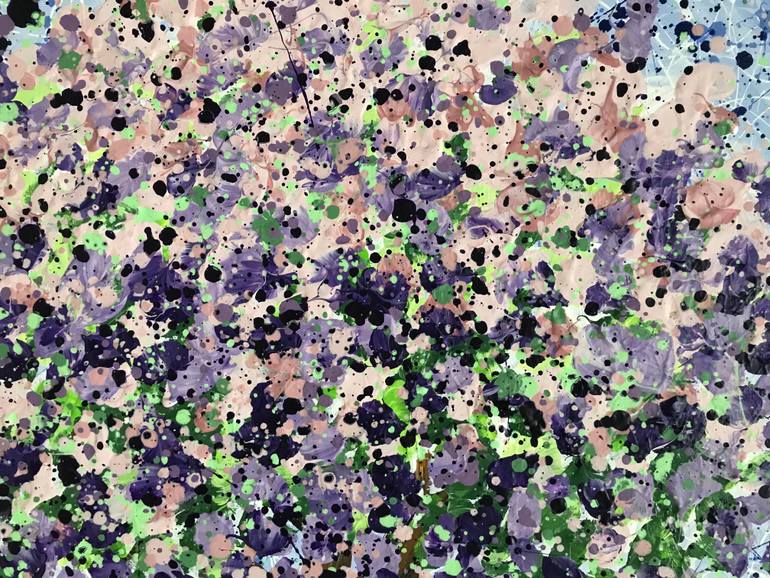 Original Abstract Expressionism Abstract Painting by Maria Gubicekova