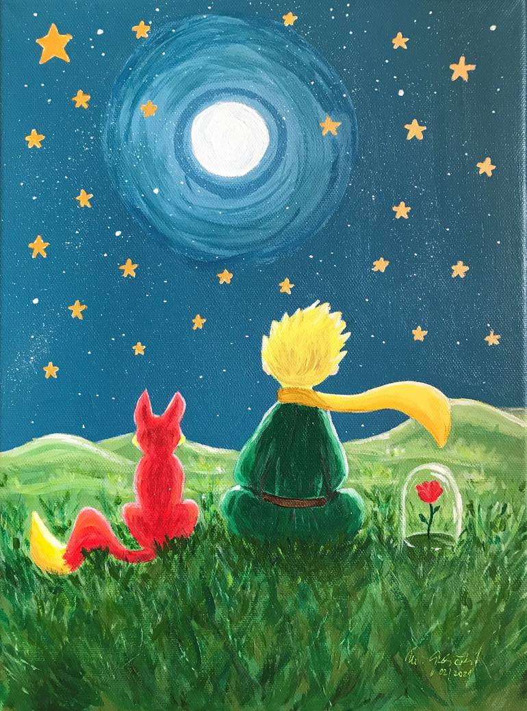 Little Prince Painting by Maria Gubicekova | Saatchi Art