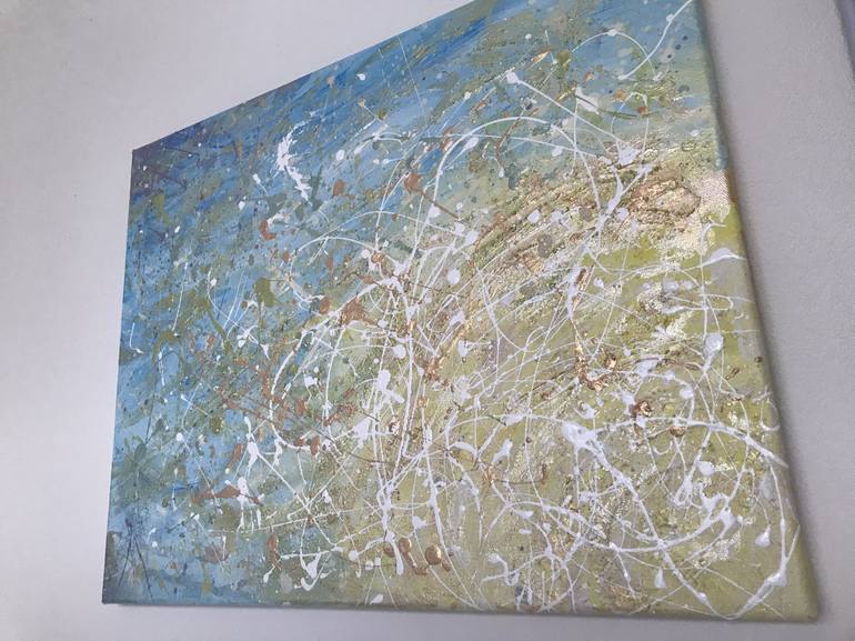 Original Abstract Expressionism Abstract Painting by Maria Gubicekova