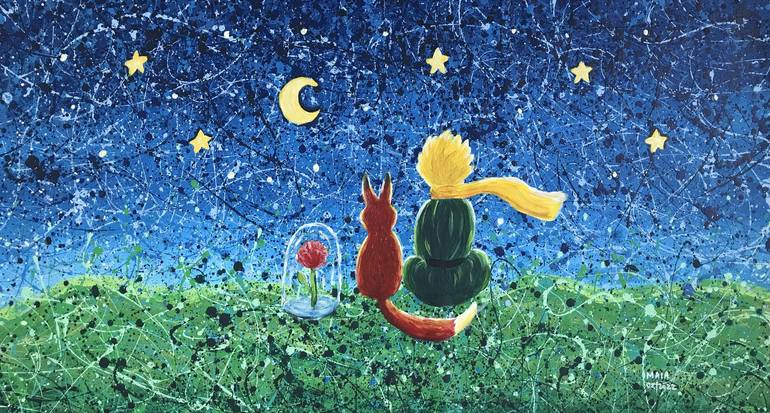 Le Petit Prince Painting by Maria Gubicekova