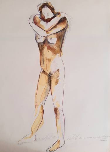 Print of Expressionism Nude Drawings by Soraya Prieto