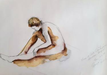 Original Figurative Nude Drawings by Soraya Prieto