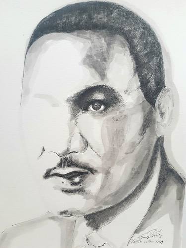 MLK Martin Luther King black history MLK Art Drawing thumb