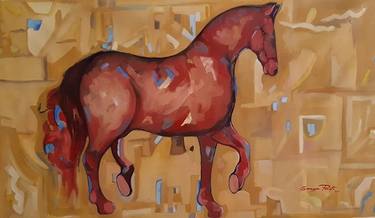 Original Figurative Horse Paintings by Soraya Prieto