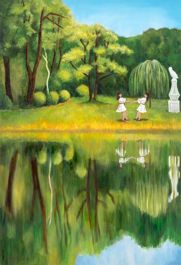 Original Figurative Landscape Paintings by Hyoyoun Lee