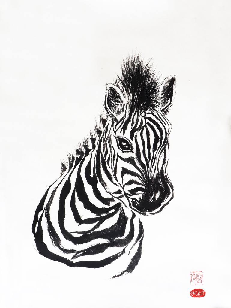 Zebra Sketch ORIGINAL DRAWING