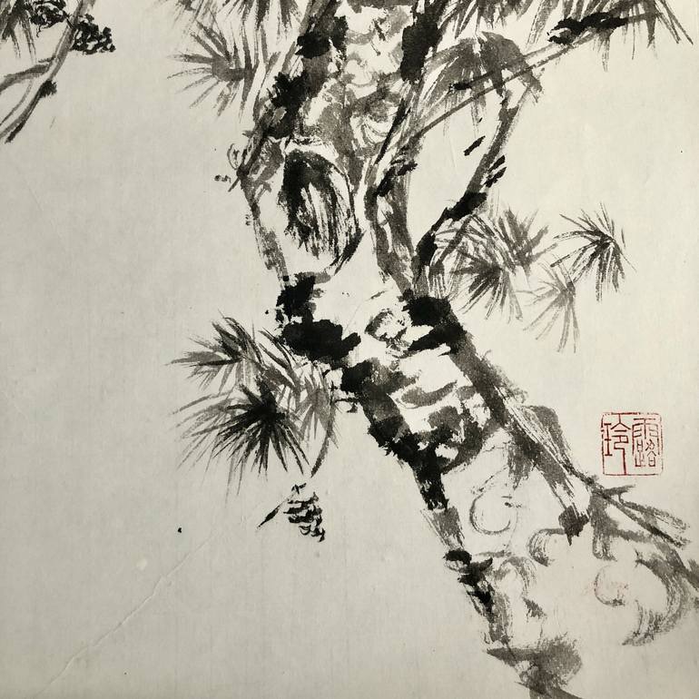 Original Realism Tree Drawing by Ling Pitts