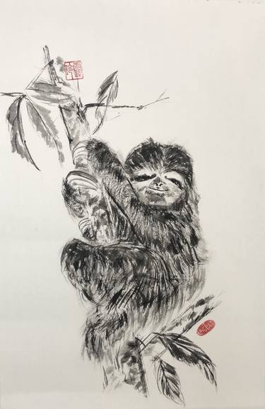 Original Art Deco Animal Drawings by Ling Pitts