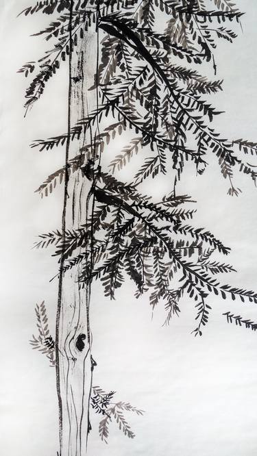 Print of Realism Tree Drawings by Ling Pitts