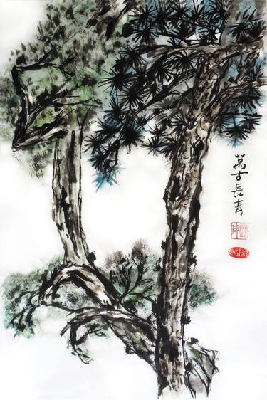 Print of Realism Tree Drawings by Ling Pitts