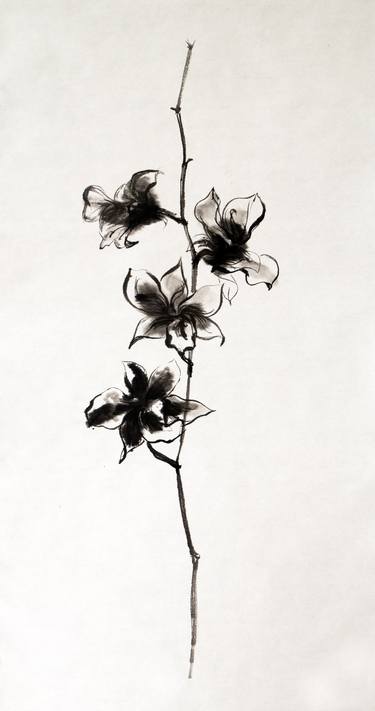 Print of Minimalism Floral Drawings by Ling Pitts