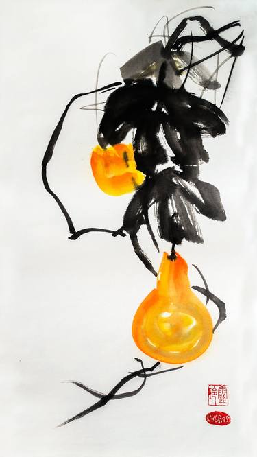 Original Abstract Food Drawings by Ling Pitts