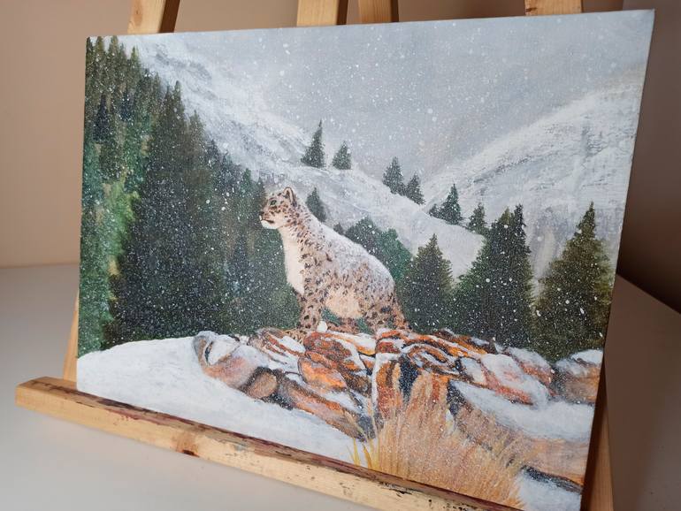 Original Documentary Animal Painting by Feruza Turlybek