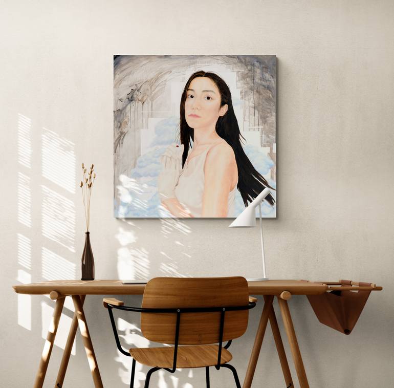 Original Abstract People Painting by Feruza Turlybek