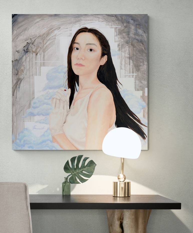 Original Abstract People Painting by Feruza Turlybek