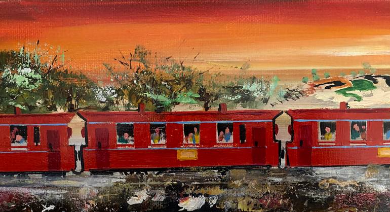 Original Realism Transportation Painting by Avtandil Nikabadze