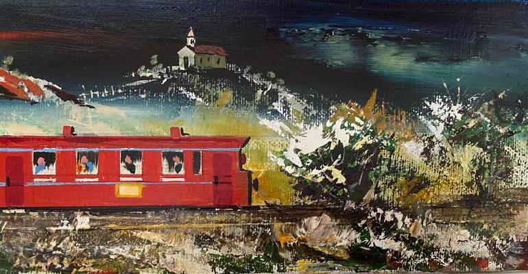 Original Realism Transportation Painting by Avtandil Nikabadze