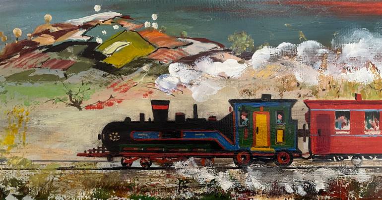 Original Realism Transportation Painting by Avtandil Nikabadze