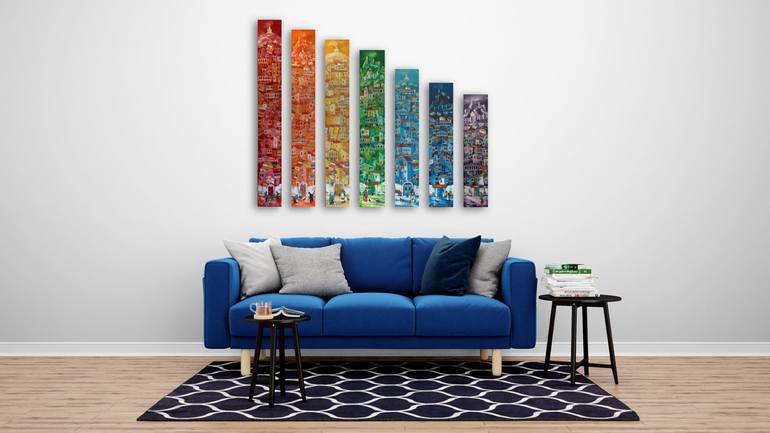 Original Realism Cities Painting by Avtandil Nikabadze