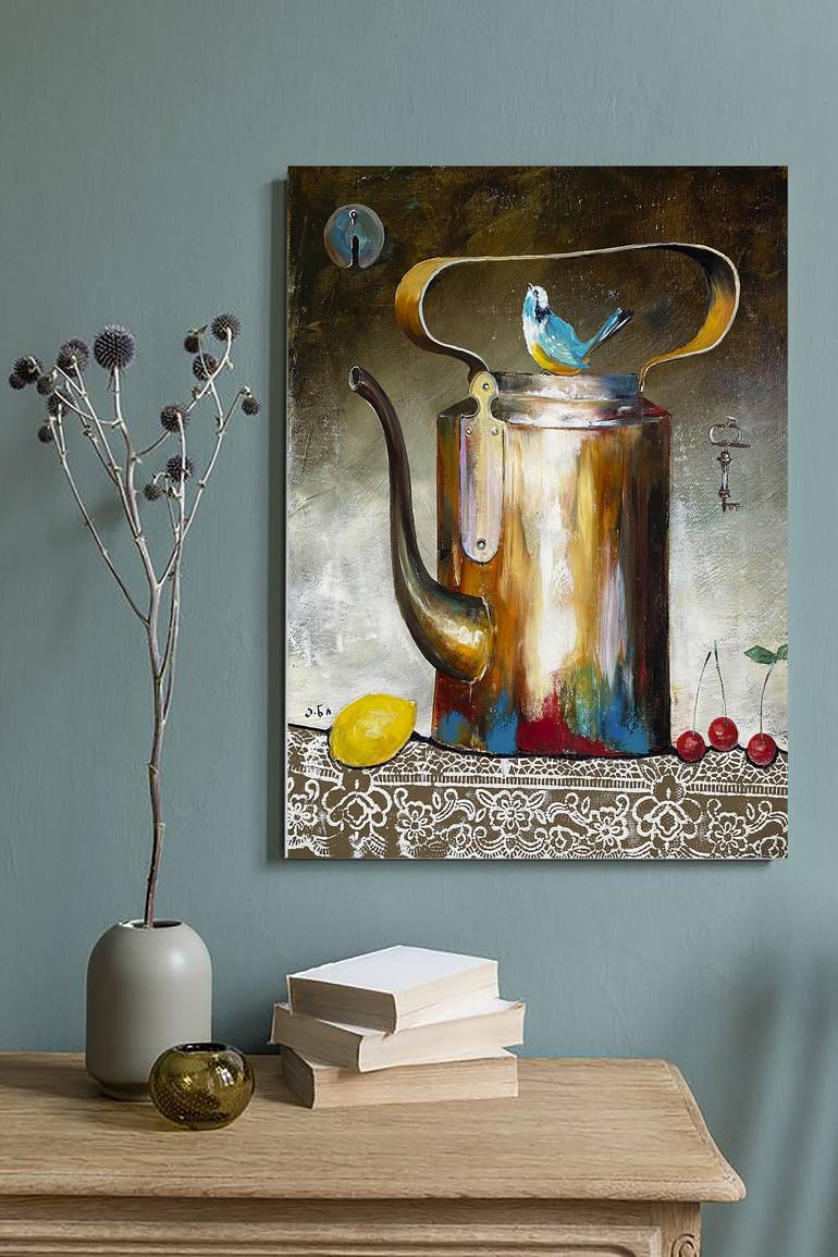 Original Realism Still Life Painting by Avtandil Nikabadze