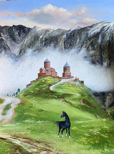 Original Horse Painting by Avtandil Nikabadze