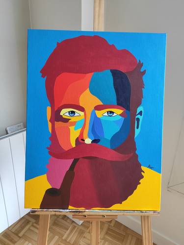 Original Portrait Painting by Mathilde At