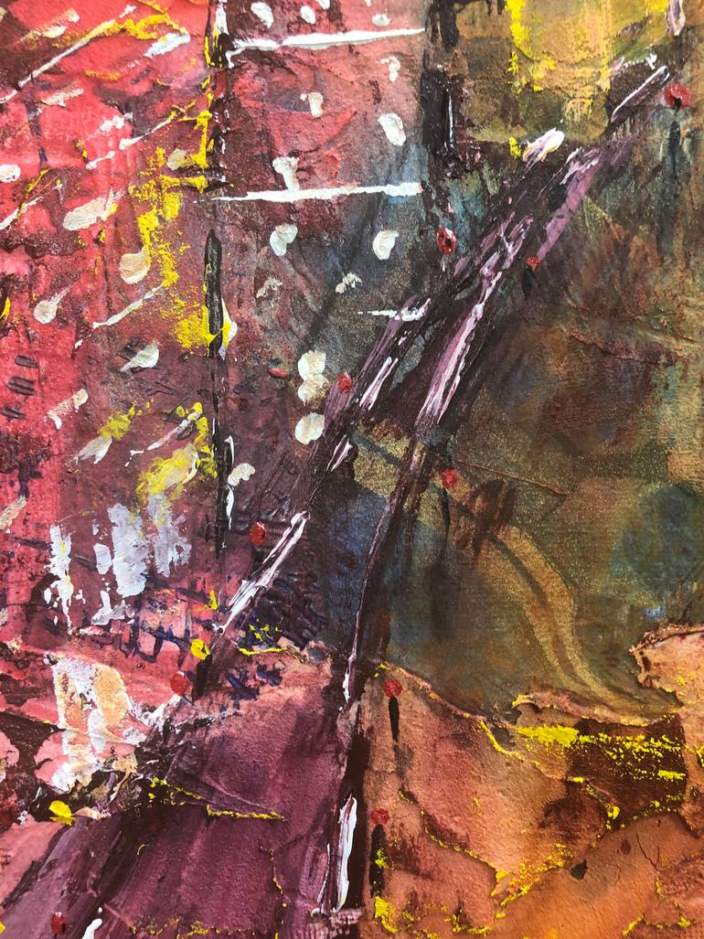 Original Abstract Cities Painting by Granny C Abstracts