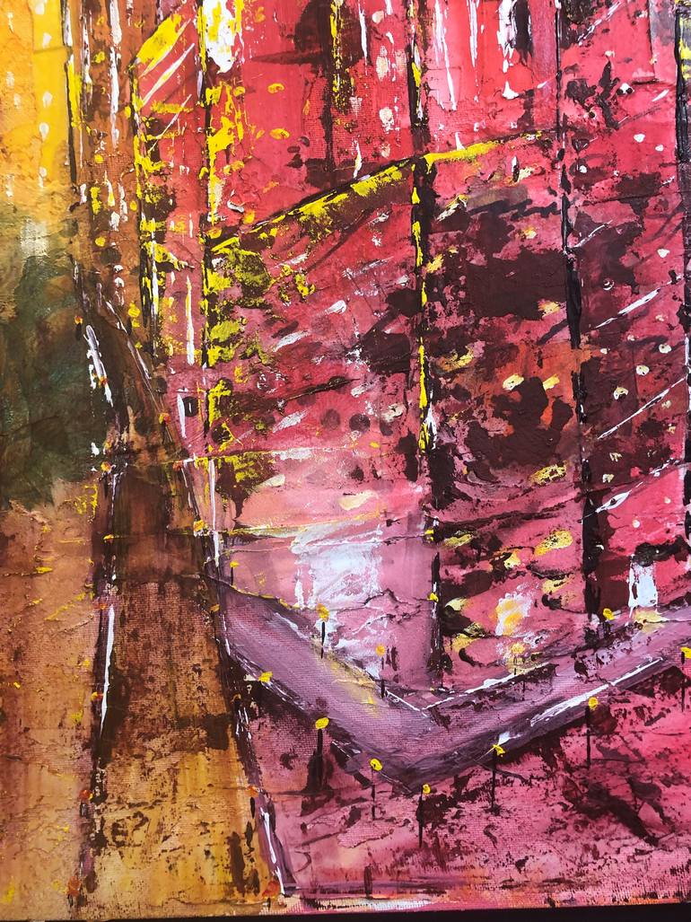 Original Abstract Cities Painting by Granny C Abstracts