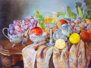 "Abundance" based on the still life of the artist Alexander Saidov "Amber Wine" thumb