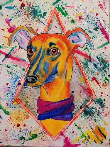 Print of Dogs Paintings by Marica Winter