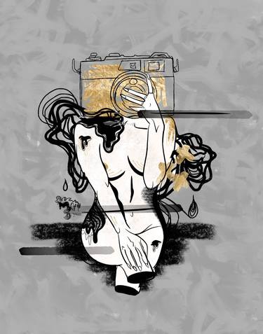 Original Abstract Expressionism Body Digital by T Breeze