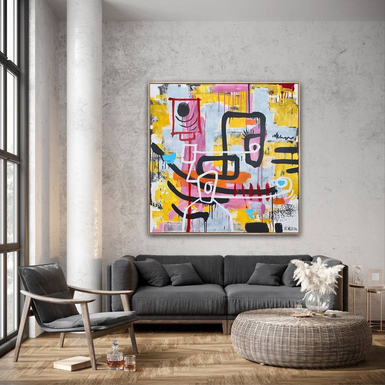 Original Street Art Abstract Painting by Martin Breeze