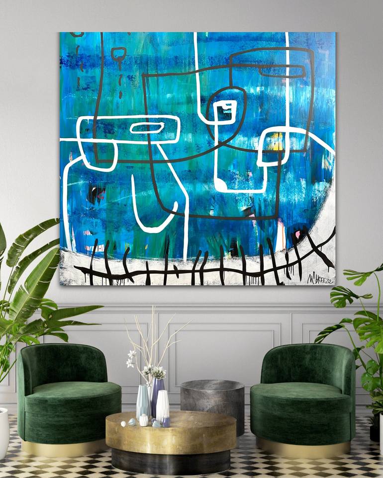 Original Abstract Painting by Martin Breeze