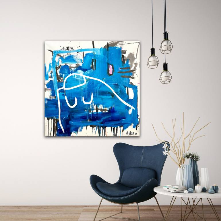 Original Dada Abstract Painting by Martin Breeze
