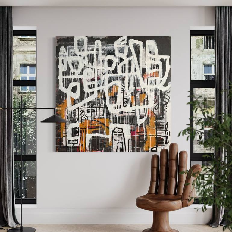 Original Abstract Expressionism Abstract Painting by Martin Breeze