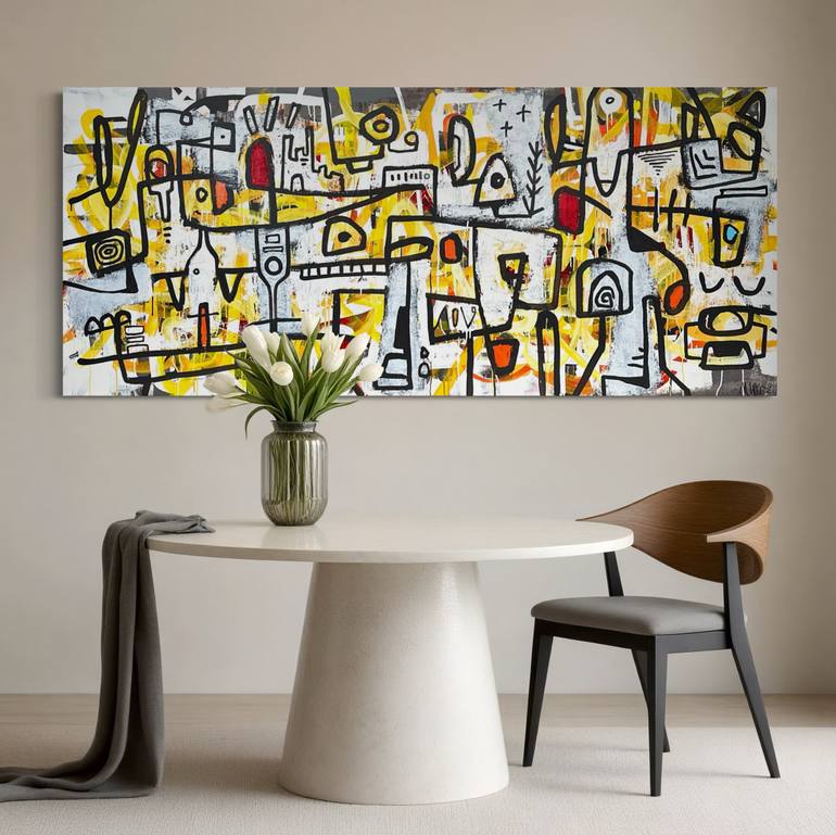 Original Abstract Expressionism Abstract Painting by Martin Breeze