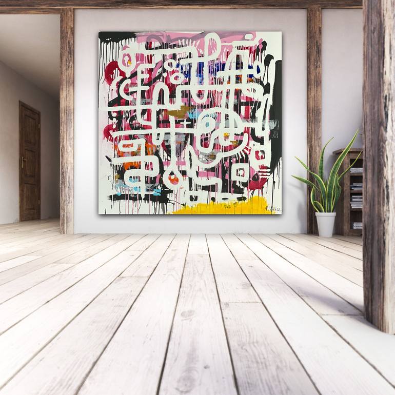 Original Dada Abstract Painting by Martin Breeze