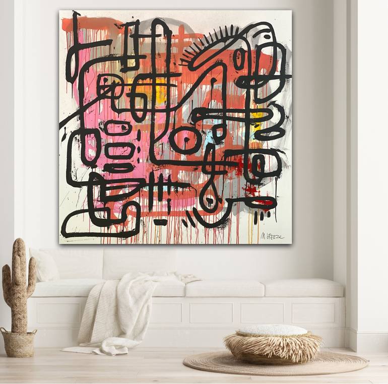 Original Conceptual Abstract Painting by Martin Breeze