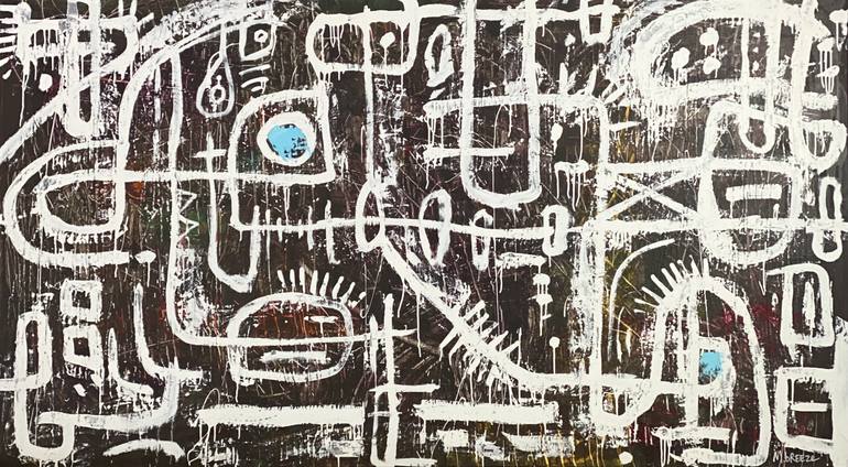Original Dada Abstract Painting by Martin Breeze
