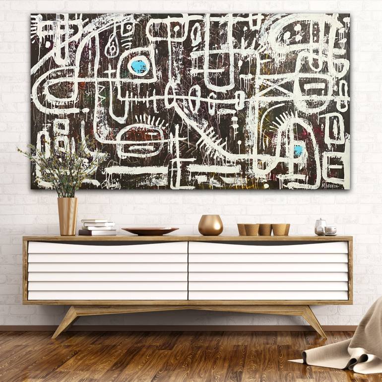 Original Dada Abstract Painting by Martin Breeze