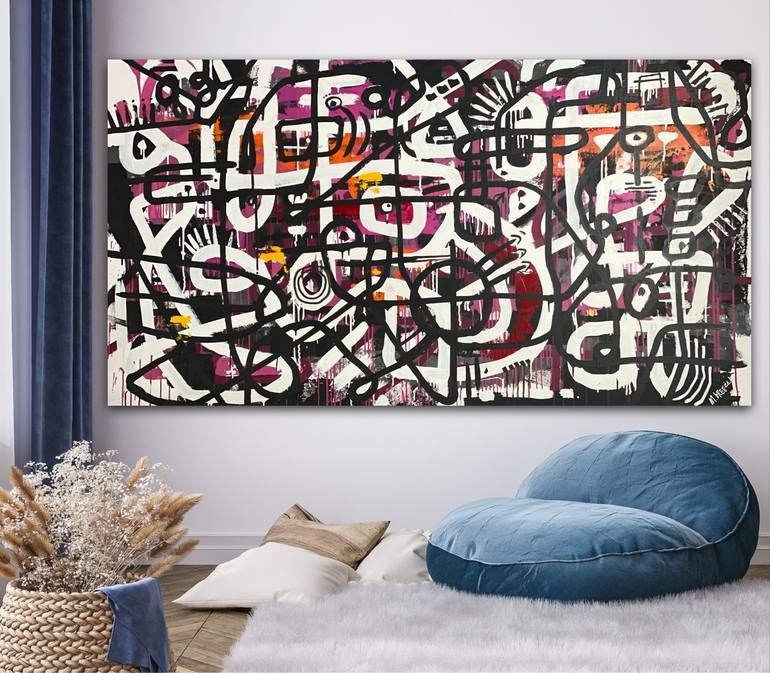 Original Abstract Expressionism Abstract Painting by Martin Breeze